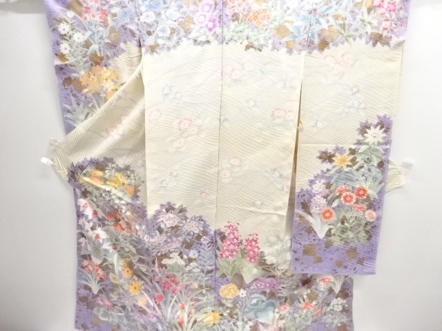 Japanese Kimono / Chirimen Kinsha Silk